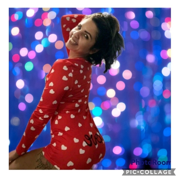 Medium pajama romper with heart details - Picture 3 of 7